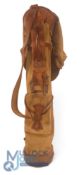 The Colonel Made in Scotland collapsible canvas and leather Golf Bag all in a solid state
