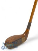 R Simpson, Special wooden mallet head putter with brass integral face and sole plate with central