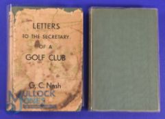 Nash GC Golf Humour Books (2) - to incl 'Letters to The Secretary of a Golf Club