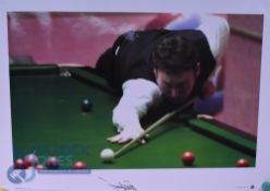 Snooker Autographed Print. Signed Photograph by Jimmy White in Action 2002, limited 10/500 comes