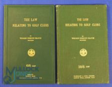 2x The Law Relating to Golf Clubs Books - by William Desmond Blatch (Solicitor - Director of The