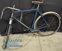 Vintage Freddie Grubb Bicycle. 531 Tubing frame 22ins, leather saddle, 27ins wheels, Mafac brakes.