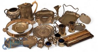 Collection of Metalware, Silverplated Electro Plated Items: with noted examples of dishes, plates,