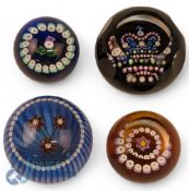 3x Caithness Royal Commemorative Glass Paperweights: to include the birth of Prince William 98/