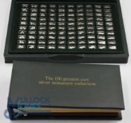 The 100 Greatest Cars Silver Miniature Collection by John Pinches Limited. 100 small 925 silver