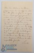 Autograph: Princess Luise of Anhalt-Bernburg, also known as Princess Friedrich of Prussia. Autograph