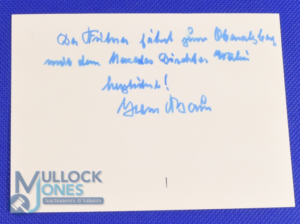 Adolf Hitler - Letter by Hitler's Pilot Hans Baur - to the son of Hitler's former Inspector - Image 2 of 2