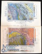 Wales & Midlands Geological Maps: 2 large folders of 20+9 flat coloured maps