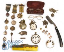 Mixed Selection of Collectables. Approx 100g of silver items Masonic Medals and Fobs together with