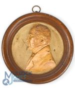 Victorian Arthur Wellesley (Duke of Wellington) Relief Plaque. Head and Shoulders in a round