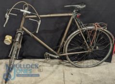 Vintage Henry Burton Bicycle. Frame 23ins, leather saddle, 27ins wheels, Wiemann brakes, Hurret Rear
