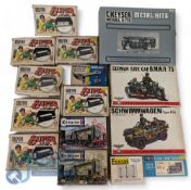 Train & WW2 German Model Kits. All unmade examples to include Bandi German Side Car BMWR 75,