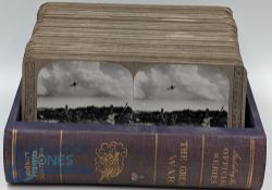 Stereoscopic Viewer Realist Travels - the Great War Cards x83 numbered cards from 100 in a book