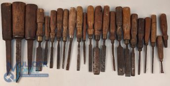 Woodwork Carpenter Chisels: Morice Chisels, Turning Tools, a mixed collection with noted makers of