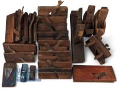 Woodwork Plane Tools: a collection of block planes and moulding planes - in mixed condition, one