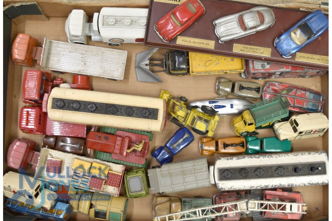 Dinky Toys Play worn Cars & Commercials. To include Tankers, Lorries, Cranes, Tractors, Sports