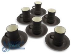 20th century Design Tableware. To consist of 6 cup coffee set by Dansk Design Vintage coffee set