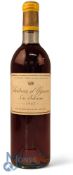 Sauternes, one bottle of 1967 Chateau D' Yquem Sur Saluces - sweet wine level good (1)