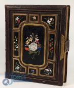 Grand Tour Pietra Dura Photograph Album. Having 9 hand painted panels on the front cover largest