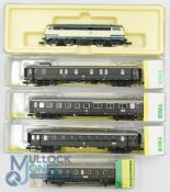 N Gauge Model Railway - Minitrix German DB to include Locomotive 12362 Coaches 13301, 15724,