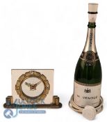 Art Deco Mantel Clock Mirror and brass finish by British Electric Meters, plus a drilled 1979 De