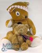 Large Pudsey Bear. 42 inches with full movable joints together with another Teddy British Home