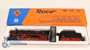 Roco 04126B HO gauge steam locomotive. towing tender locomotive BR 44 of the DB, original box -