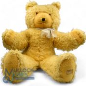 1960s Wendy Boston Teddy. Large golden Teddy Bear with plastic eyes in good condition 70cm (label is