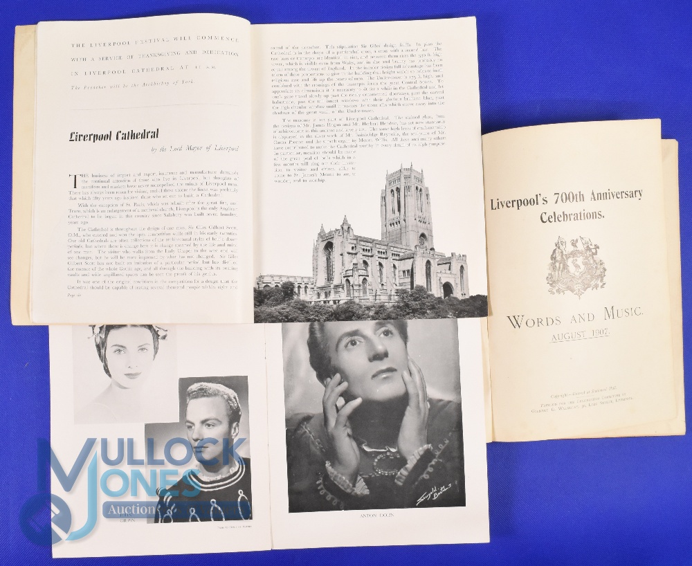 Liverpool 700th Anniversary Festival August 1907 - Publication "Words and Music" a fine 101 page - Image 2 of 3