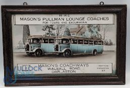 Vintage Mason Pullman Coaches, Mason's Coachways Coach Hire Tours, Excursions Walsall Road,