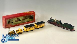 Triang R346 Stephenson's Rocket. Complete with 2 coaches (1964) a worn box plus, a Triang Lord of