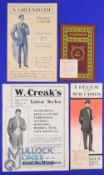 Fashion Sales Catalogues (4) featuring W H Cragg, Bespoke Tailor, Chesterfield c1900-10. A 16 page