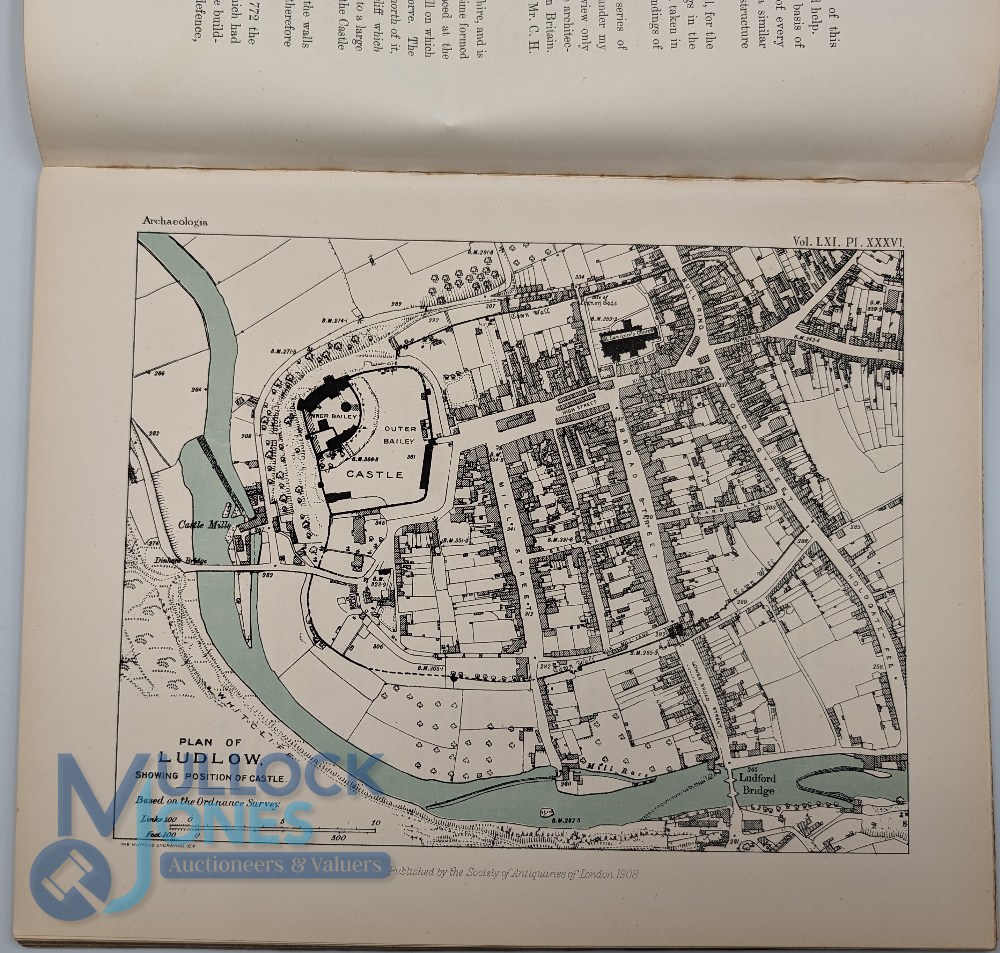 The Castle of Ludlow by W H St John Hope: published by the Society of Antiquaries, vol LXI 1909 72pp - Image 2 of 2