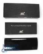 Mont Blanc 1994 High Quality Fountain Pen Gift Box. Black Plastic with gold trim and domed top comes