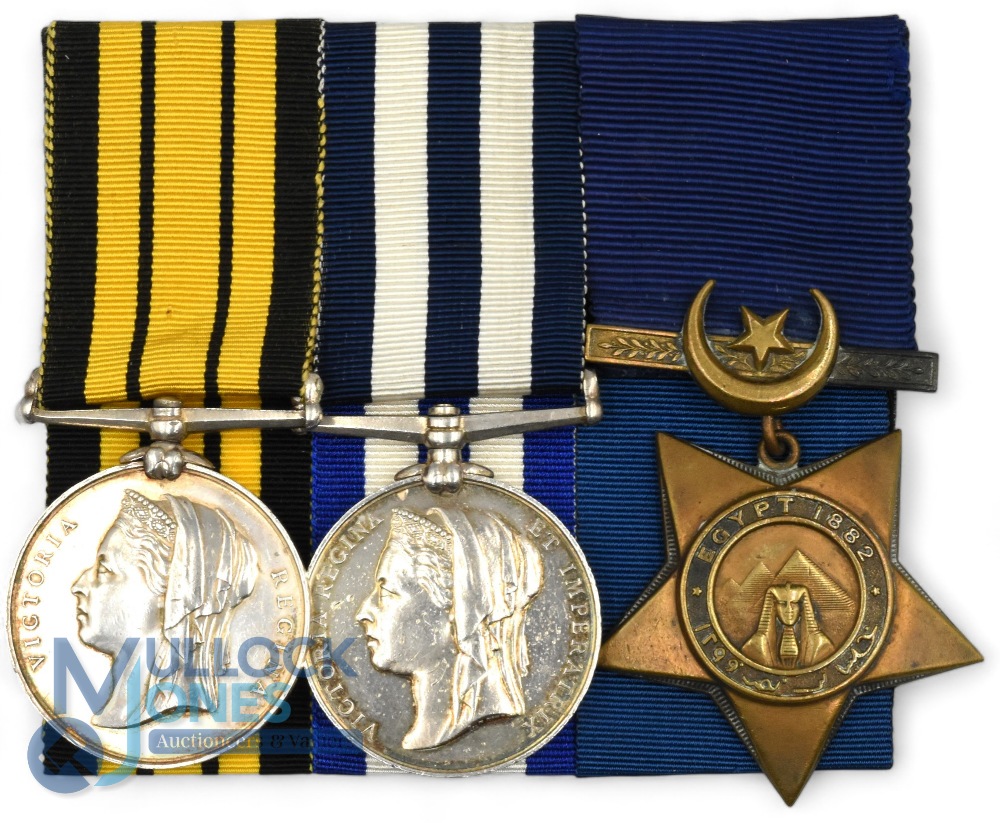 Victorian Royal Navy Long Service Medal Group. To Ord Henry Brooking Soady from Cornwall, Ashantee