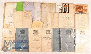 Ephemera: A large box of miscellaneous manuscript and printed items, many 19th century, including