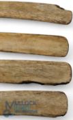 c1800 Whale Bone Rhythm Musical Tools: 2 pairs both with name engraved R Smart, as used by Irish