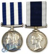 Victorian Royal Navy Long Service Medal Group. To L/Stoker John Ross from Leith Edinburgh, 1882