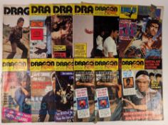 1970s Dragon Kung Fun Poster Magazines to include issues Nos. 3, 4 x2, 5, 6, 7, 9, 12, vol 2 -7,