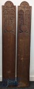 Pair of Art Nouveau Carved Panels, in hard wood well carved - size #22cm x 138cm