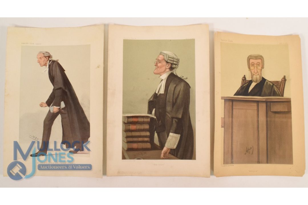 Original Law Vanity Fair Prints 1887 to 1902 featuring prints Right Hon James Hanner, A Popular - Image 4 of 5