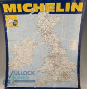 Advertising Sign - Michelin Tin Wall Sign depicting a map of The British Isles and Ireland, approx