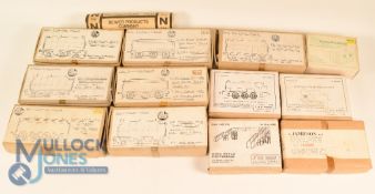 Selection of white metal Tender Body Kits. Mostly by Dave Alexander consisting of various examples