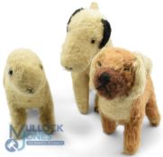 1920/30s Farnell Straw Filled Animals. Alpha Toys Rabbit with Farnell's label, Terrier Dog with