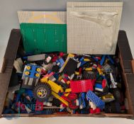 Large mixed box of Lego. Early Lego containing Bricks, Trees, and a quantity of Technic (box)