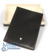 Mont Blanc Passport Holder - Meistersuck 38434 - Black Leather Pockets Unboxed but does have the