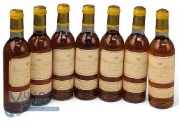 Sauternes, bottles of 1981 Chateau D' Yquem Sur Saluces - 7 half bottles sweet wine level good (7)