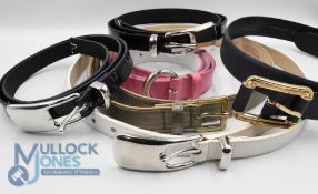Artigiano Ladies Leather Belts. Made in Italy medium and large sizes 5 in total together with pink