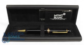 Mont Blanc Ballpoint Pen Meisterstuck Ballpoint pen. Black Casing Gold Plate Banding clip number