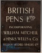 Smethwick History Original British Pens - William Mitchell Bronze Sign from Bearwood Road Factory (